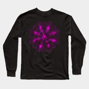 Mandala in pink foil Long Sleeve T-Shirt